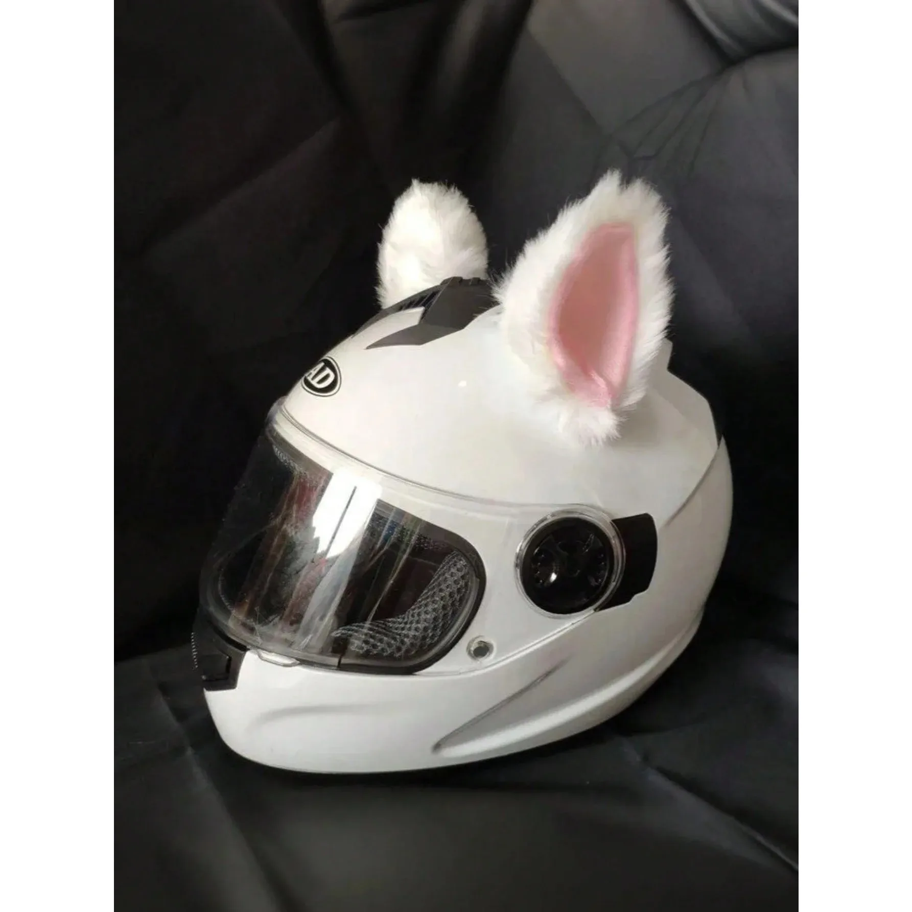 AliExpress NONE 2-Pack Faux Fur Cat Ears Helmet Accessories, Detachable Plush Kitty Ears, Fits Motorcycle/Electric Bike/Ski Helmet, Cute Decor F