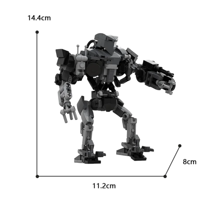 Brickexhaus- Figurines de Film RoboCops, Robot Technique, City Police, Future Militaire, SWAT Armé, Robo CAIN, décennie s de Construction, Jouets, Cadeau, 1990