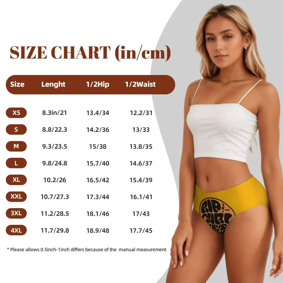 Custom Women R-Rips Curls Logo Panties Underwear Female Comfort Australian Surfing Briefs Underpants