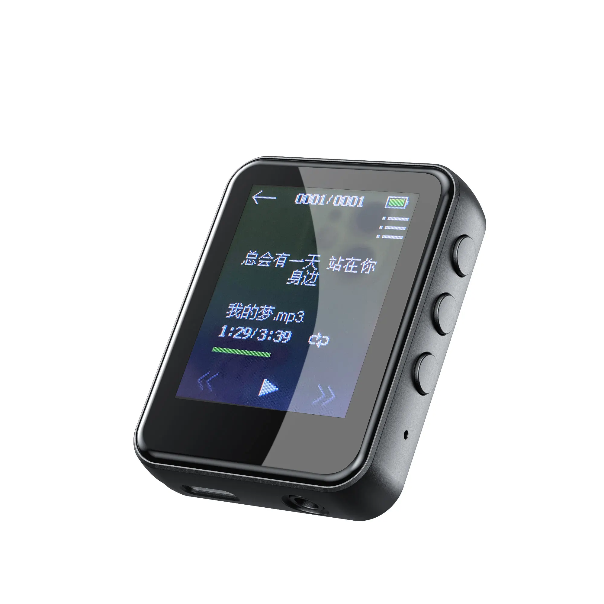 مشغل MP3 TYPE-C واجهة 1.8 بوصة تعمل باللمس المدمج في المتكلم بلوتوث تسجيل الكتاب الإلكتروني