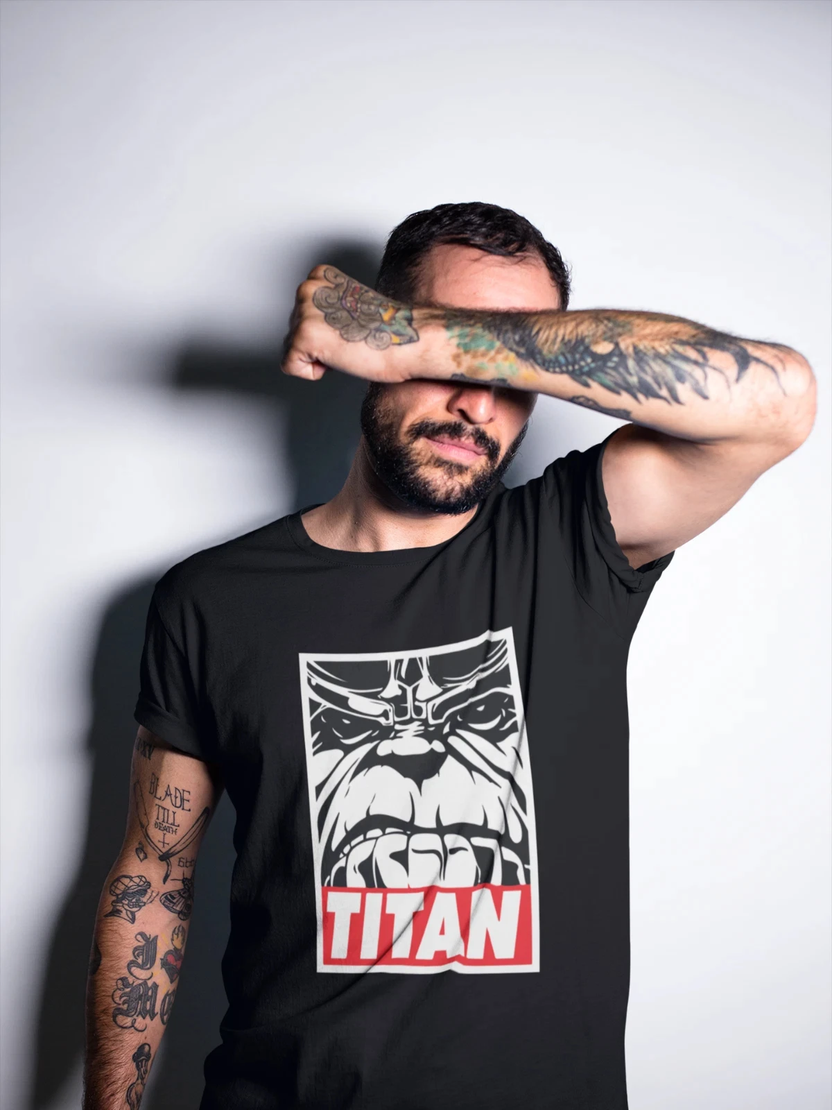 2026 New Titan Gorilla Graphic Cotton T Shirt Retro Anime Inspired Casual Streetwear Short Sleeve Top