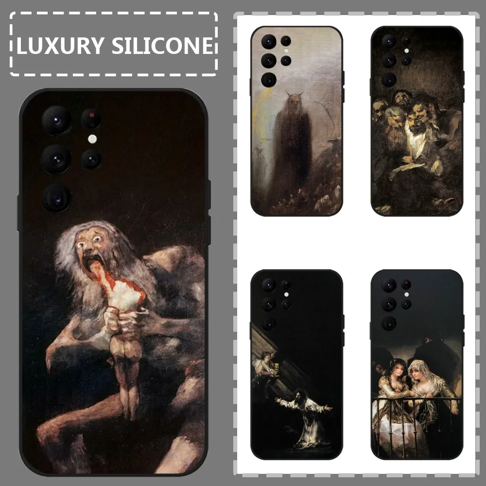 

Spain Francisco Goya Art Phone Case For Samsung Galaxy S24 Ultra S22 S23 Ultra S21 S20 5G Protective Silicone TPU Funda