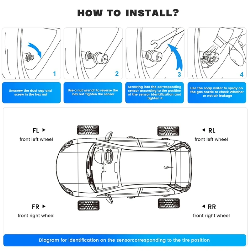 Super Sale USB Android TPMS Spare Tyre External Sensor Tire Pressure Freely Wireless for Car Navigation Radio Player Detection