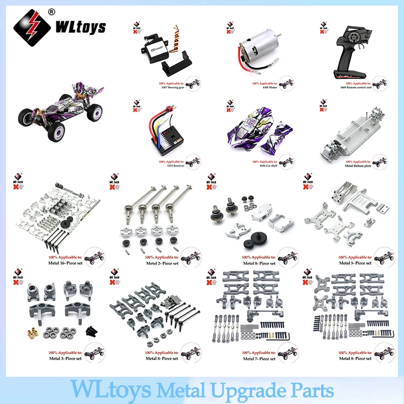 Wltoys 124019 124017 124007 Rc Car Metal Adjustable Motor Bracket with 27T 19T Motor Pinion Gears for 3650 Brushless 550 Brushed