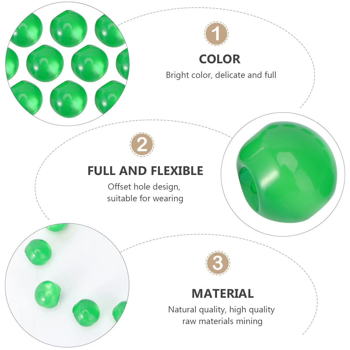 

10pcs Green 10mm Circular Shirt Buckle Round Pearl Bead Buttons Imitation Jade Durable Clothing Accessories Sewing Craft