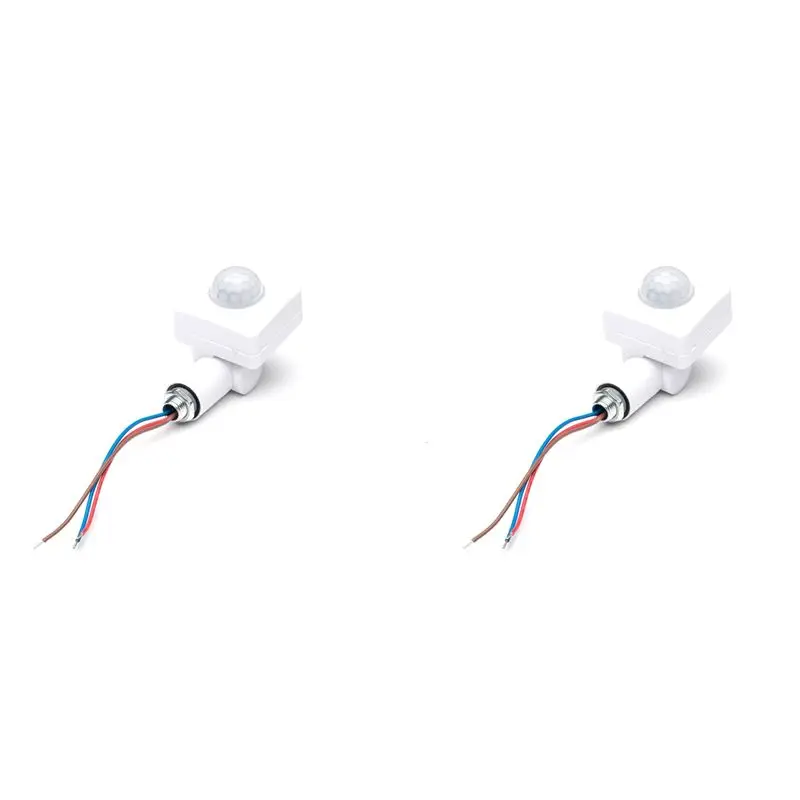 AT05-2X AC85-265V IP65 Motion Sensor Adjustable PIR Switch Ultrathin LED Light PIR Outdoor Motion Sensor Detector,10Mm White
