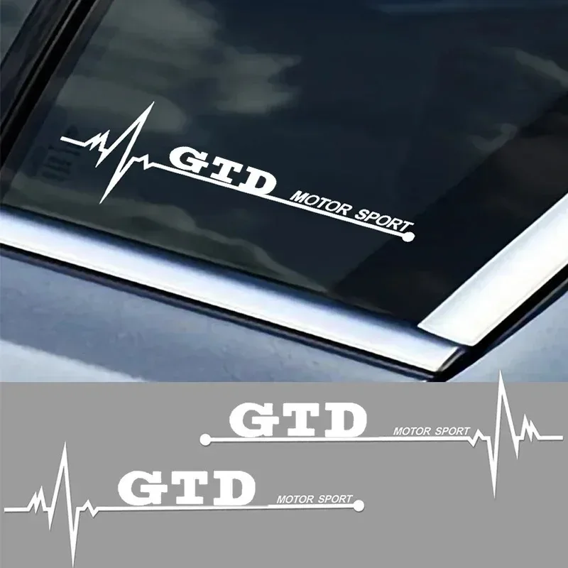 

2PCS Car Side Window Stickers Exterior for Volkswagen VW GTD Logo Waterproof Styling Tuning Vinyl Film Decals Accessories
