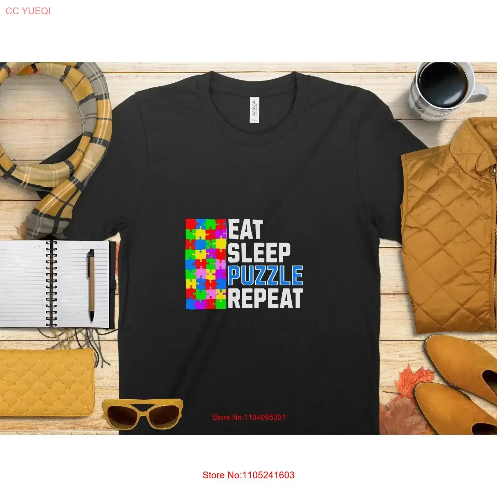 Eat Sleep Puzzle Repeat T Shirt Lover Christmas For Fan Club Plus Sizes Hobbyist SweaT vintage Washed Casual Unisex
