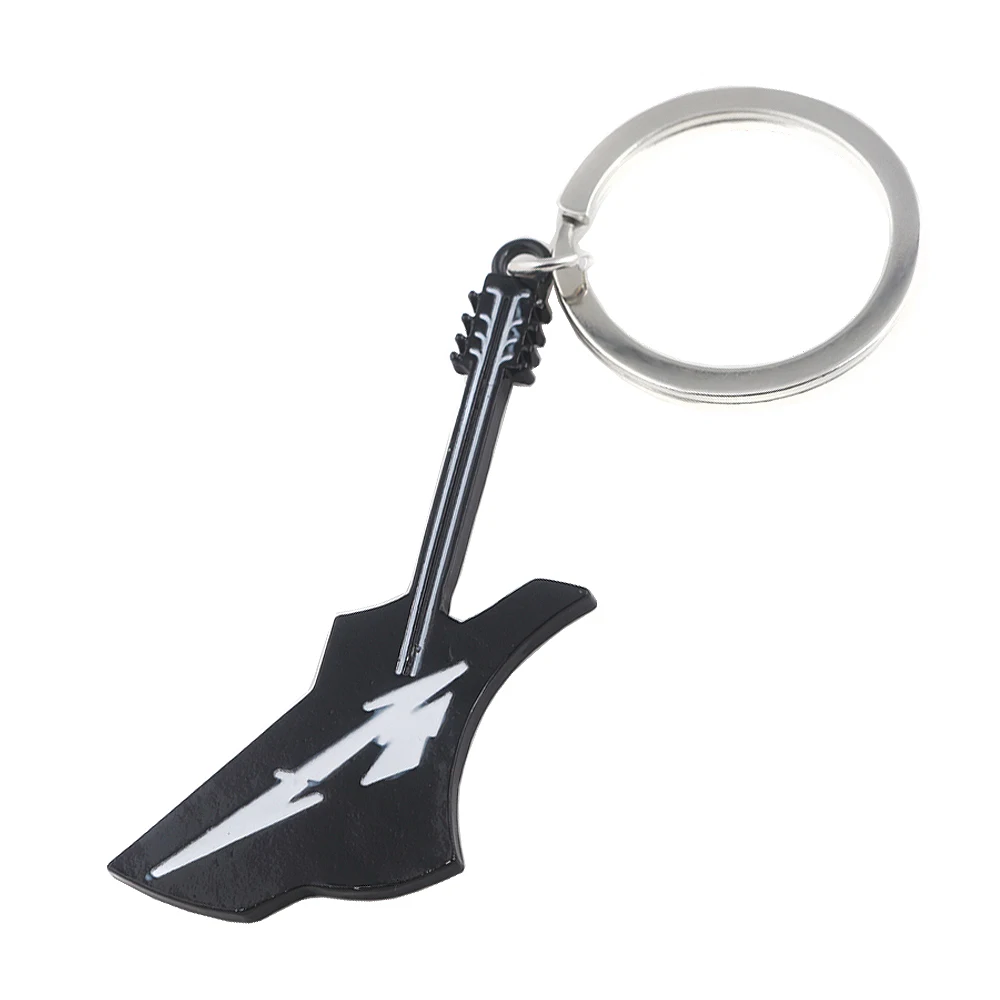 Fashion Guitar Keychain Creative Pendant Key Chain for Women Men Cool Car Keyring  Jewelry Gift