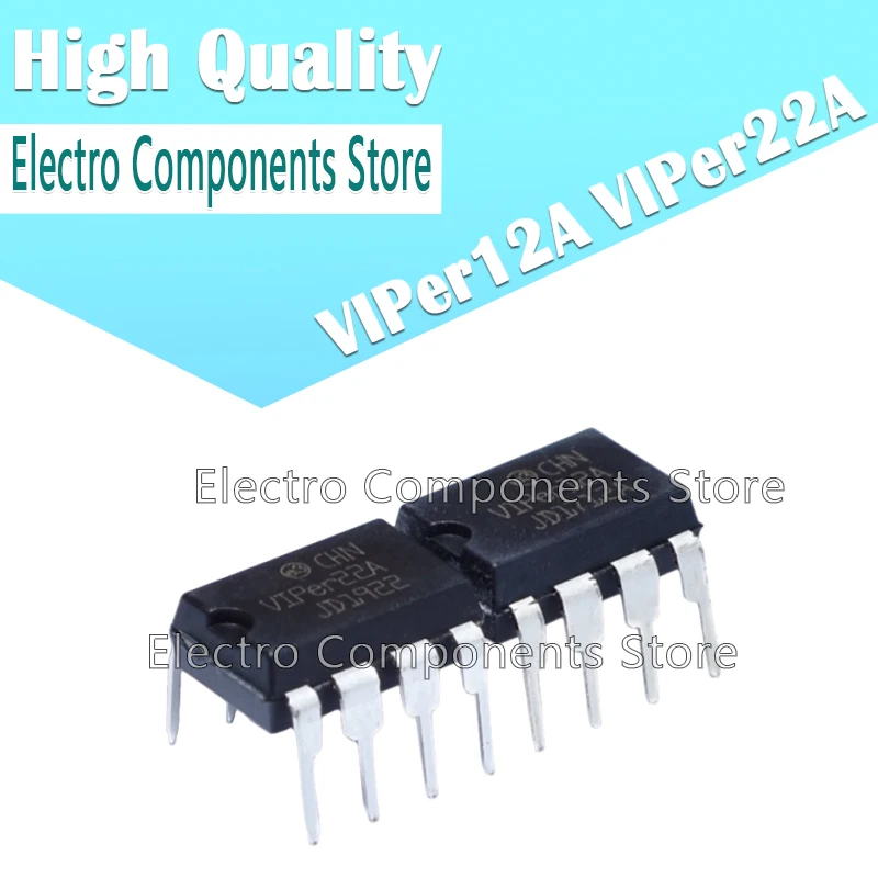 5PCS VIPer12A VIPer22A DIP-8 Low Power Offline Switched-mode Power Supply Primary Switcher DIP8