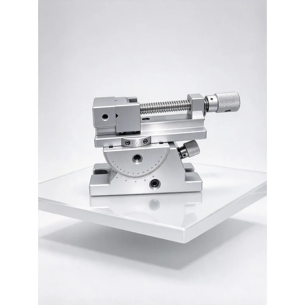 Universal Flat Jaw Precision Vise, Rotating Vise, Size 2 to 3 Inches, 360° Rotation Adjustable Angle, Vertical Tilt Up to 50°