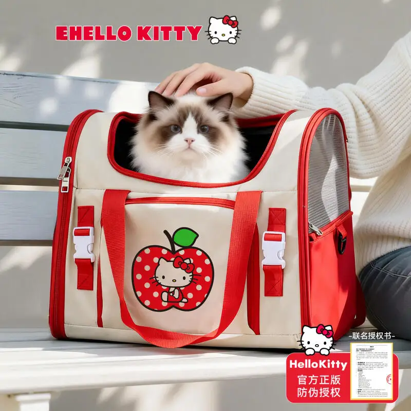 

Новый расширяемый рюкзак Hello Kitty: вместительная переноска для кошек и собак, дышащая сумка через плечо для путешествий на природе