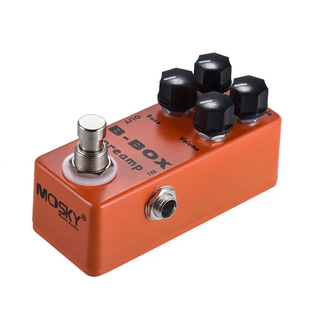 MOSKY B-Box chitarra elettrica preamplificatore effetto Overdrive pedale Full Metal Shell True Bypass