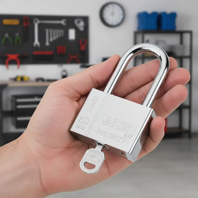 1 PCS High Security Stainless Steel Keyed Alike Padlocks Cut Resistant Shackle For Gates Lockers Warehouse