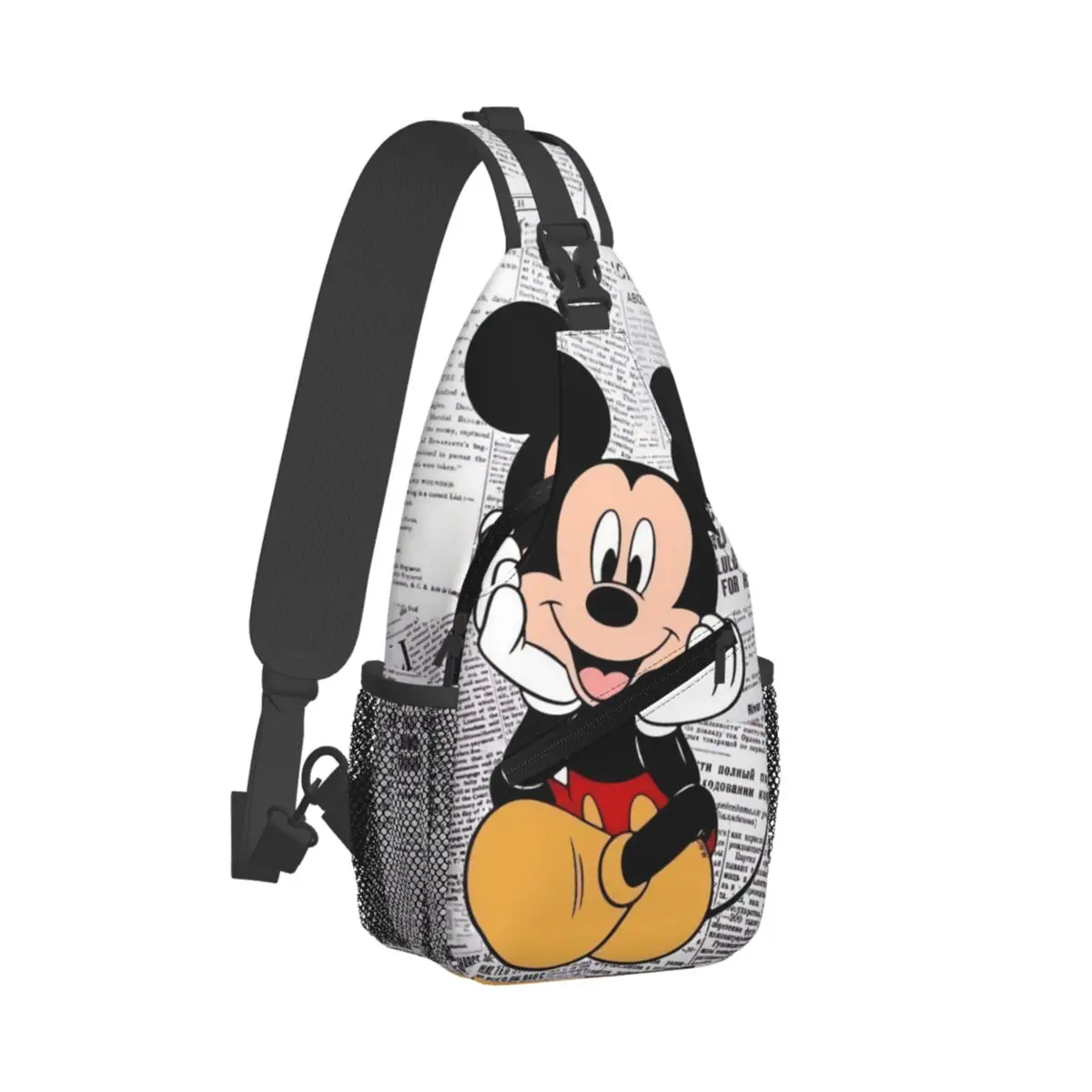 Custom Mickey Mouse Shoulder Crossbody Chest Backpack for For Cycling Shoulder Chest Bags Sling Bag Cartoon Shoulder Backpack