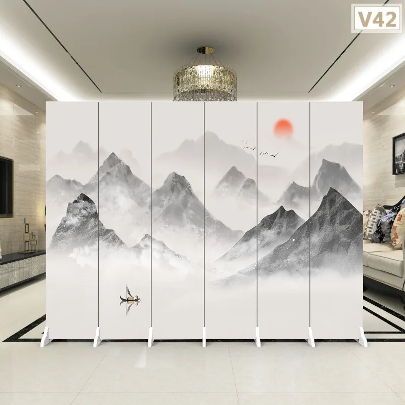 Chinese screen partition wall Hotel private room Mobile folding office Meeting room Simple shielding