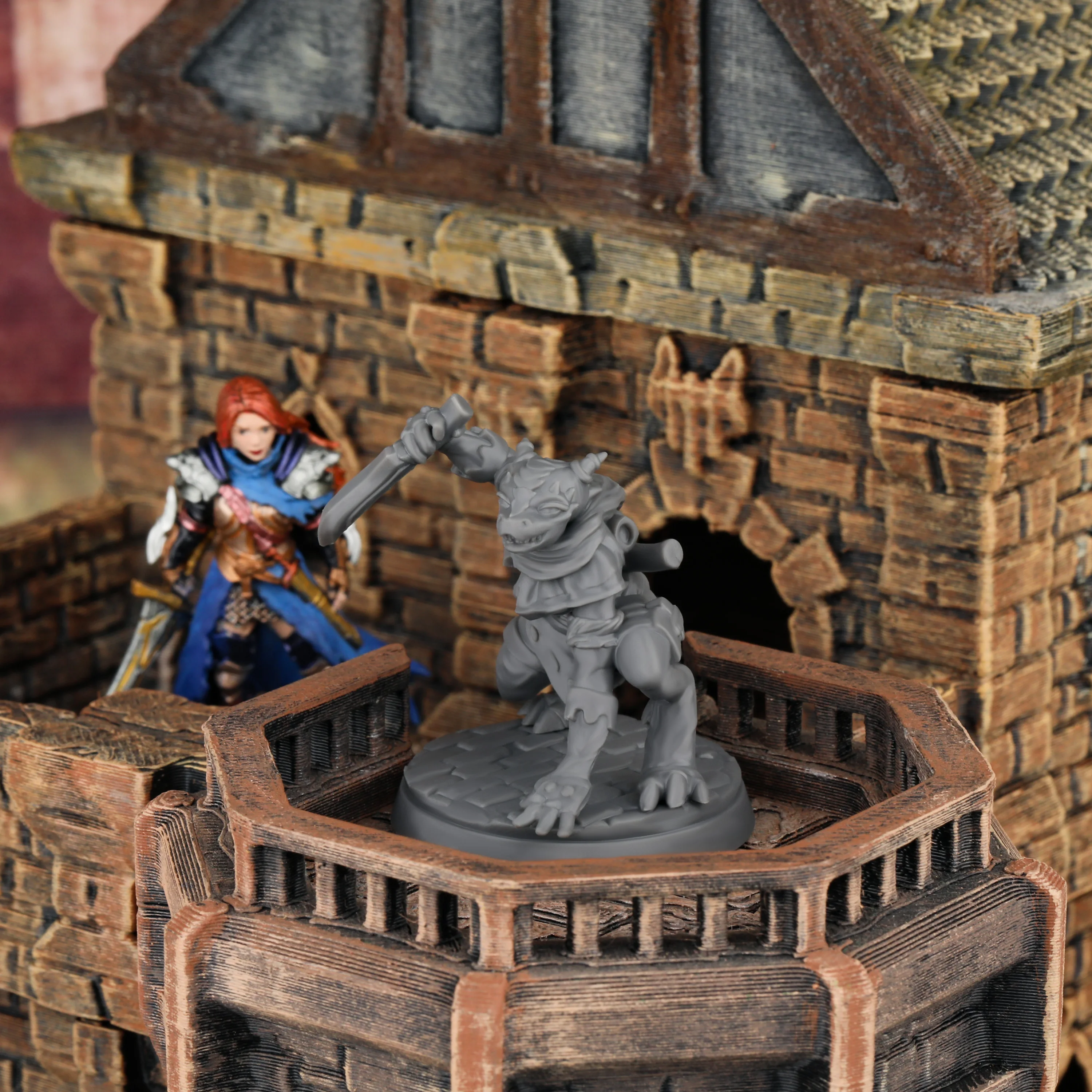 Miniaturas de ataque RPG Dragonborn de 32 mm, adaptadas a vários jogos de tabuleiro, aumentam o poder de combate do jogador