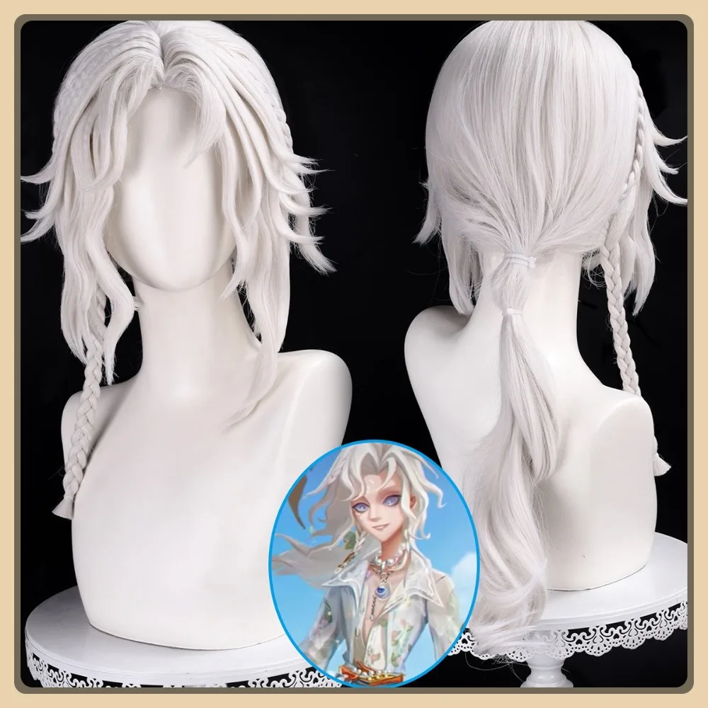 منتصف اليشم شعر مستعار مخزن الهوية الخامس مصور جوزيف شعر مستعار تأثيري ألعاب أنيمي ازياء الدعائم لعب الأدوار الباروكات #6