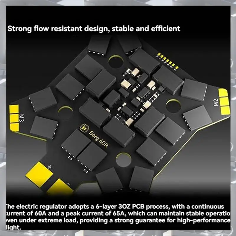

A84F-Borg 5S FPV Stack Borg 5S Flight Controller Built-In ELRS 2.4Ghz Receiver Borg 60R ESC 4-8S 20X20 For FPV Racing Parts