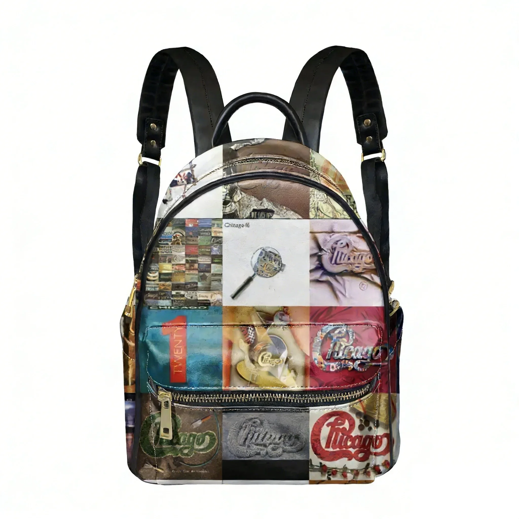 Chicago Band Backpack Vintage Rock Womens Men Personalized Double Shoulder Bag Business Travel Bookbag Rucksack Gift Daypack