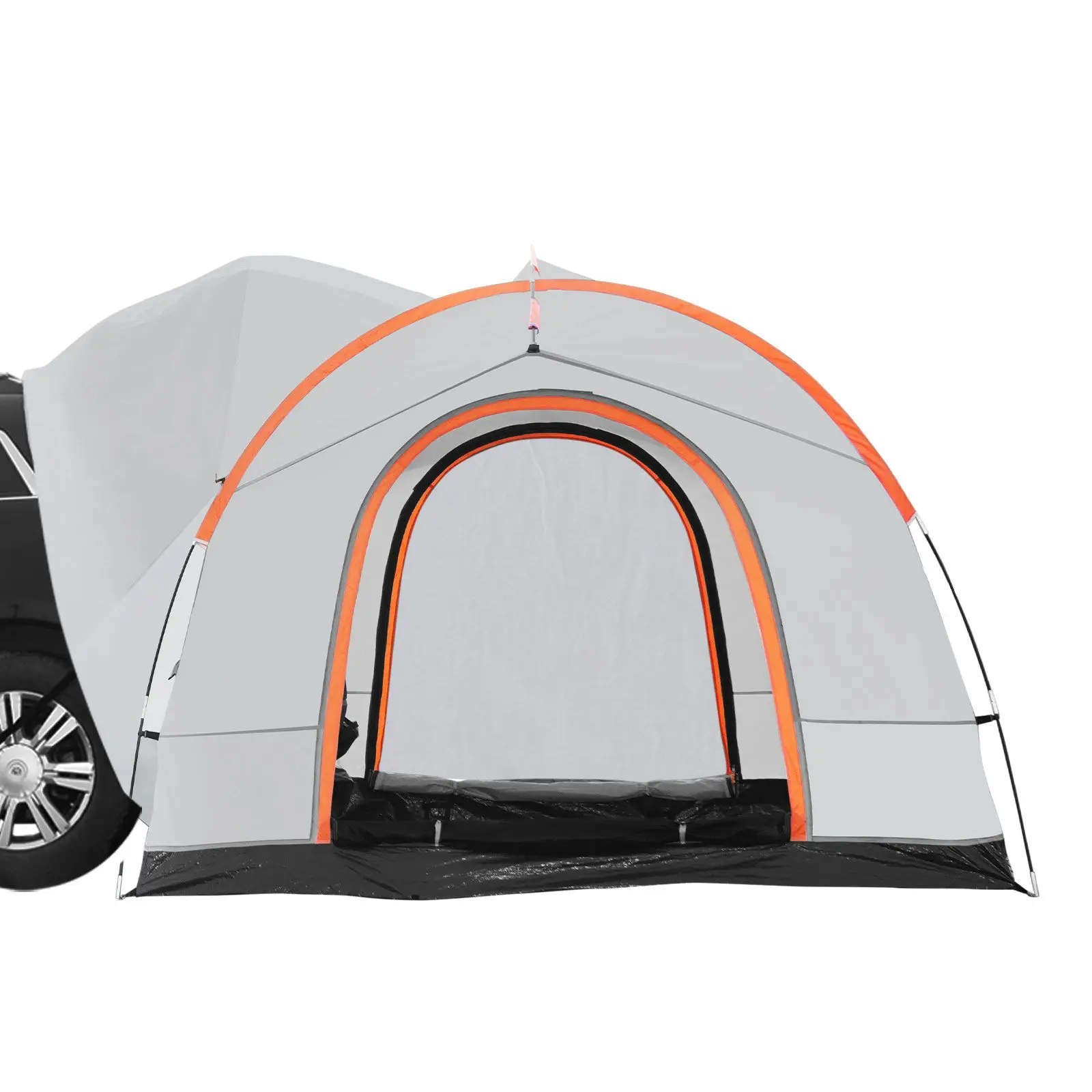 SUV Camping Tent, 8'-8' SUV Tent Attachment for Camping with Rain Layer and Carry Bag, PU2000mm Double Layer Truck Tent, Accommo