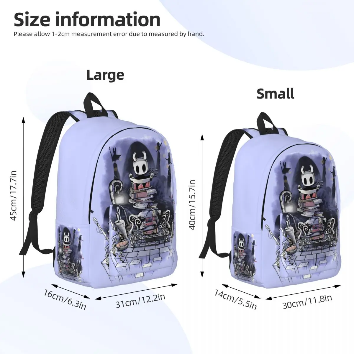 Hollow Knight A Knight sin nombre mochila informal para exteriores, mochila de negocios para computadora portátil, bolsas de lona para hombres