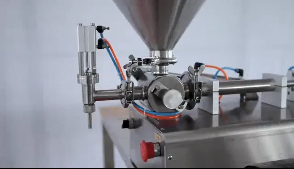 Pneumatic Honey Viscous Liquid Tomato Sauce Peanut Butter Semi-automatic Filling Machine