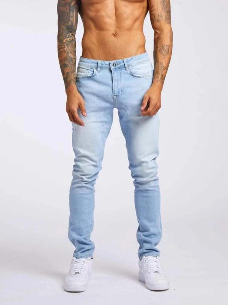 Pantalones vaqueros negros ajustados para hombre, Jeans de lujo, elásticos, ajustados, para motorista, calle, Hip Hop, fiesta