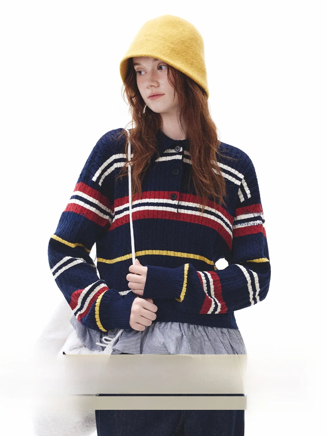 

JGGU Вязаный свитер с кристаллической этикеткой в полоску, цветная блузка, повседневная длинная хлопковая женская модная повседневная одежда