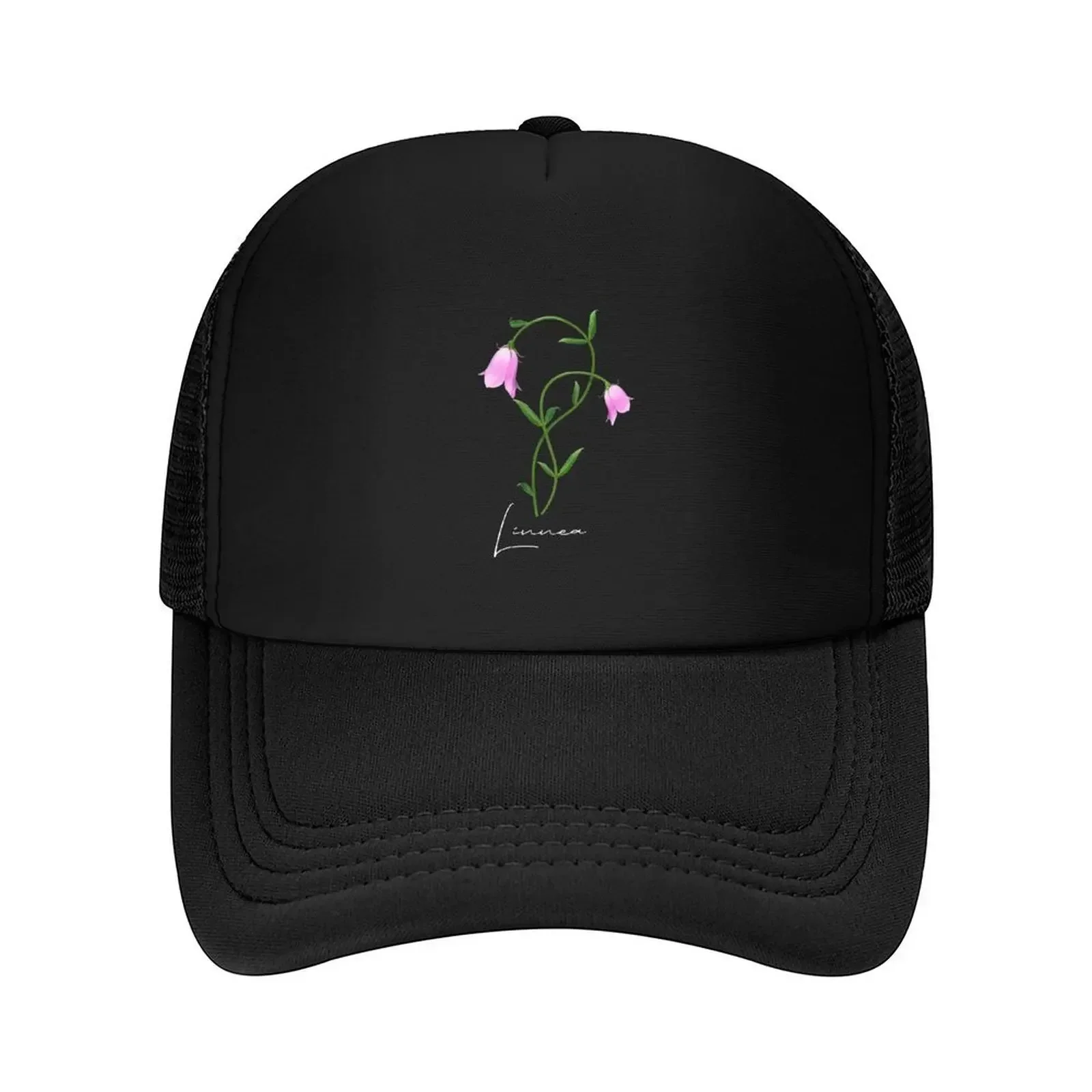 New Nordic Wildflower Linnea Twinflower Pretty Pink Flowers floral Baseball Cap Winter hat summer hat Mens Hats Women's