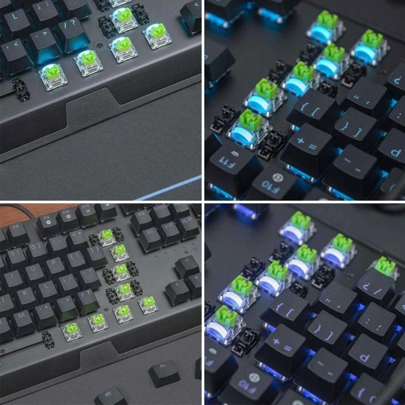 2Pcs Green Switches for Blackwidow V3 Pro V3 Tenkeyless Mechanical Gaming Keyboard and Others with 3Pin LED Switch Best Sale