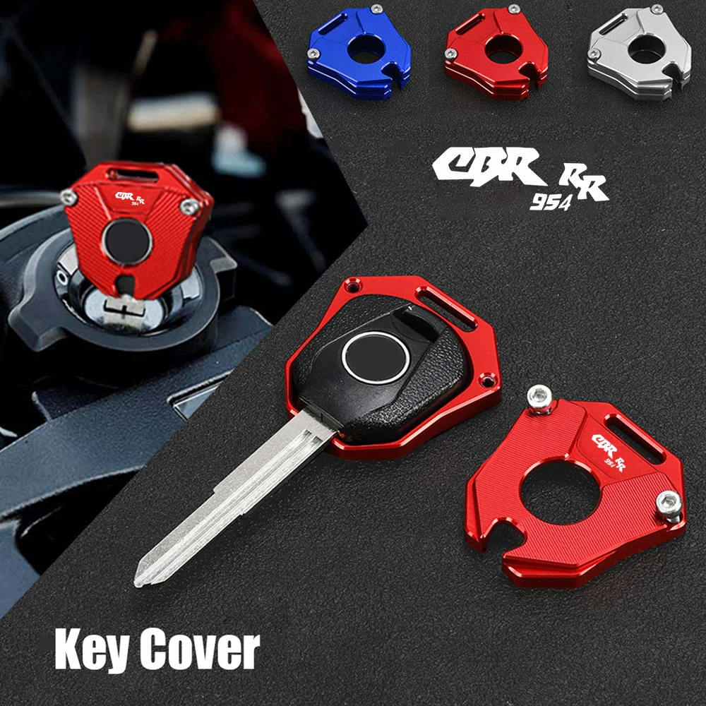 

Motorcycle CNC Aluminum Accessories Key Cover Keychain Keyring Shell Case Protection For HONDA CBR954RR CBR 954 RR 2002 2003