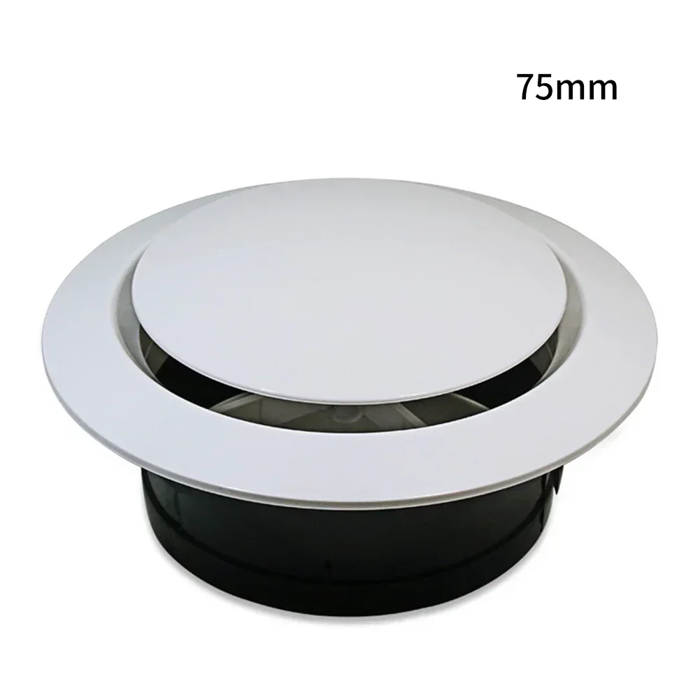 ABS Circular Vent Cover para Casa, Difusor de Ventilação, Grelha Ajustável, 100mm, 75mm