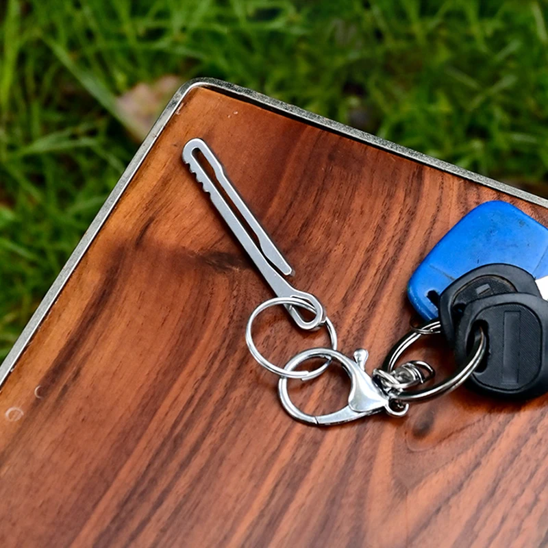 Stainless Steel EDC Tool Wallet Multi-functional Keychain Carabiner Money Clip Essential Outdoor Camping Accessorie