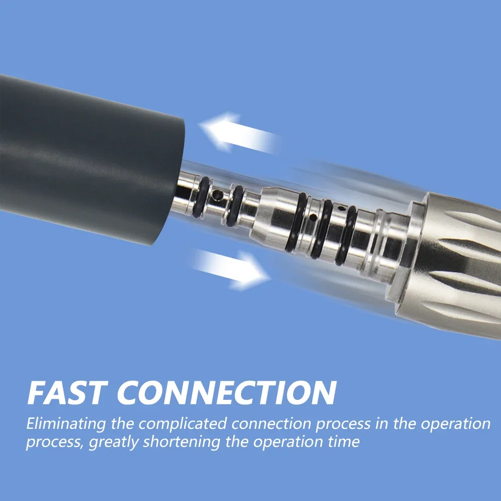Connector with LED Light For Dental High Speed Handpiece with Fiber Optic Use Compatible with KV Type Handpiece Coupler