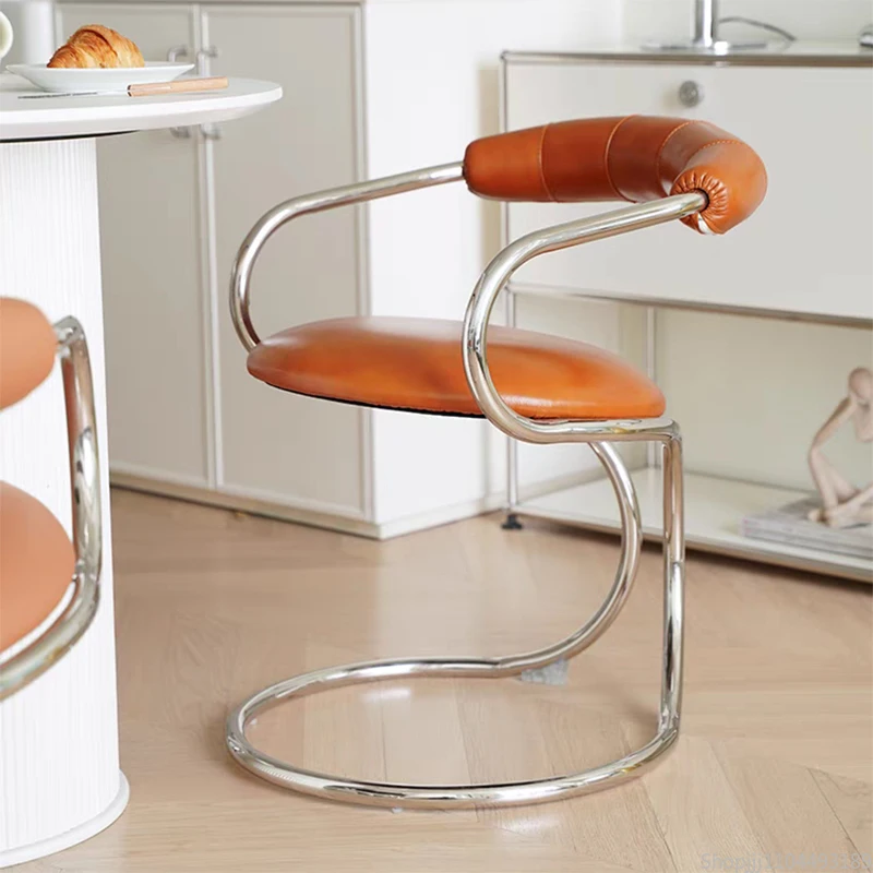 

Middle Ancient Bauhaus Dining Chairs Bedroom Makeup Chair Nordic Designer Creative Furniture Home Leisure Backrest Armchair