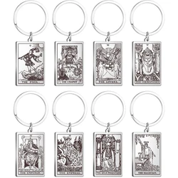The Major Arcana Pendant Keychain First Set of Cards In The Tarot Oraculo Card Vintage Key Ring Stainless Steel Jewelry