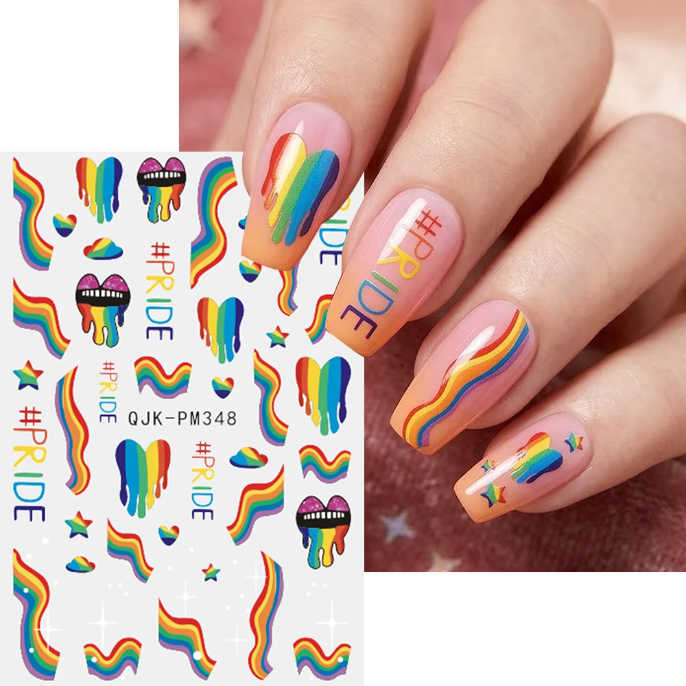 สติกเกอร์ติดเล็บ 3 มิติ ลายรุ้ - Nail Art Rainbow บทวิจารณ์และราคา