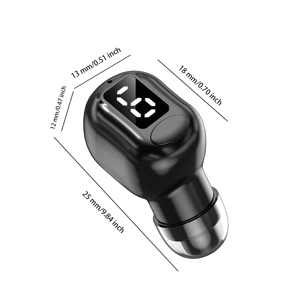 1 Piece Wireless Earphone Portable Mini Battery Operated IPX5 Waterproof Sweatproof Voice Assistant In-ear Headset Earbud