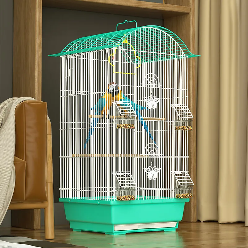 

Bird cage large household starling luxury ecological villa Xuanfeng tiger skin peony special parrot cage