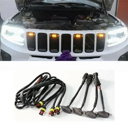 Per Jeep Grand Cherokee griglia anteriore LED sostituzione per Jeep Grand Cherokee anteriore LED parti stile 4 pezzi con filo utile USFUL