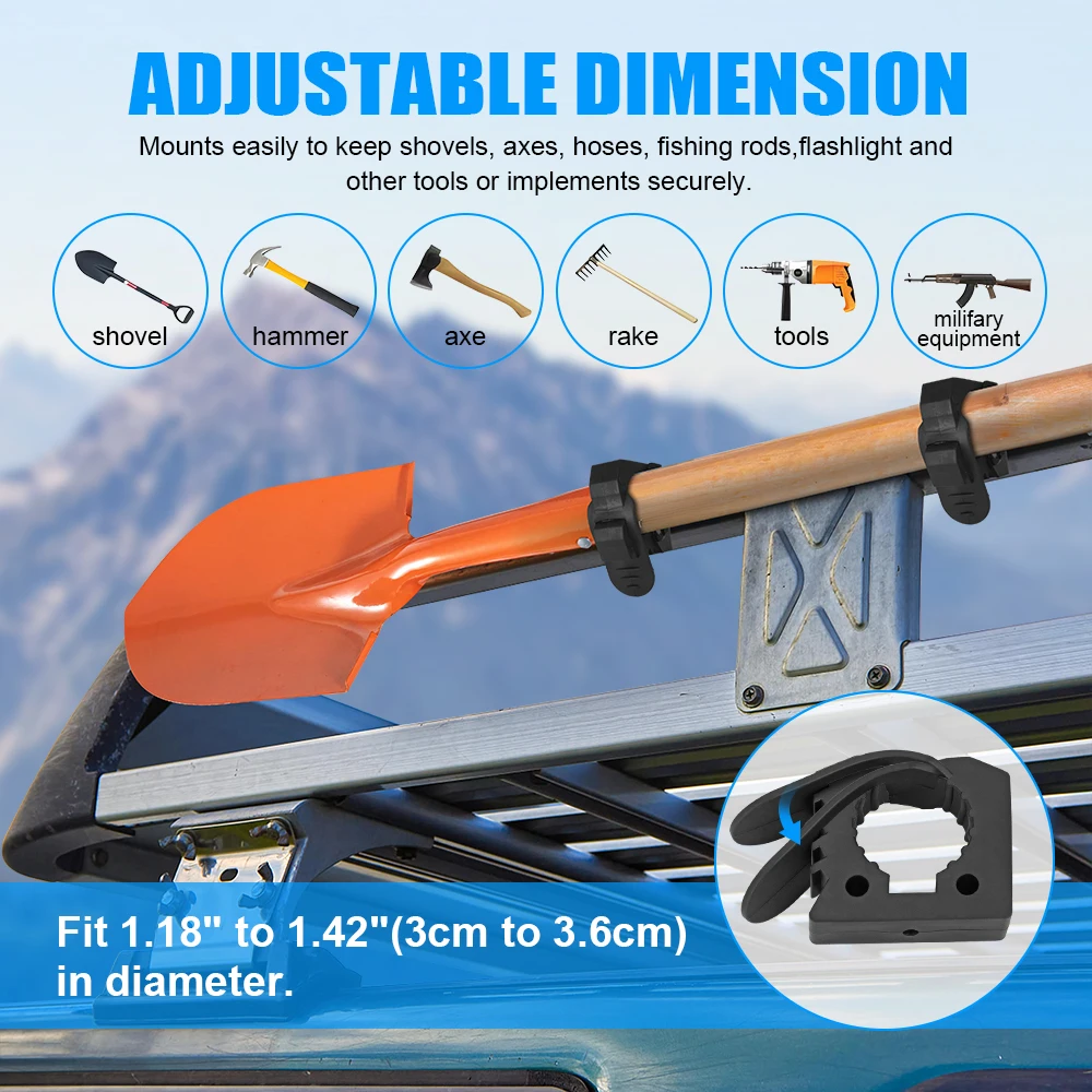 

Быстроразъемный зажим, монтажный кронштейн 1,18 "-1,42" для внедорожников 4x4, грузовиков, UTV, лодок, мотоциклов, 2 в 1, монтажный комплект инструментов для багажника на крышу