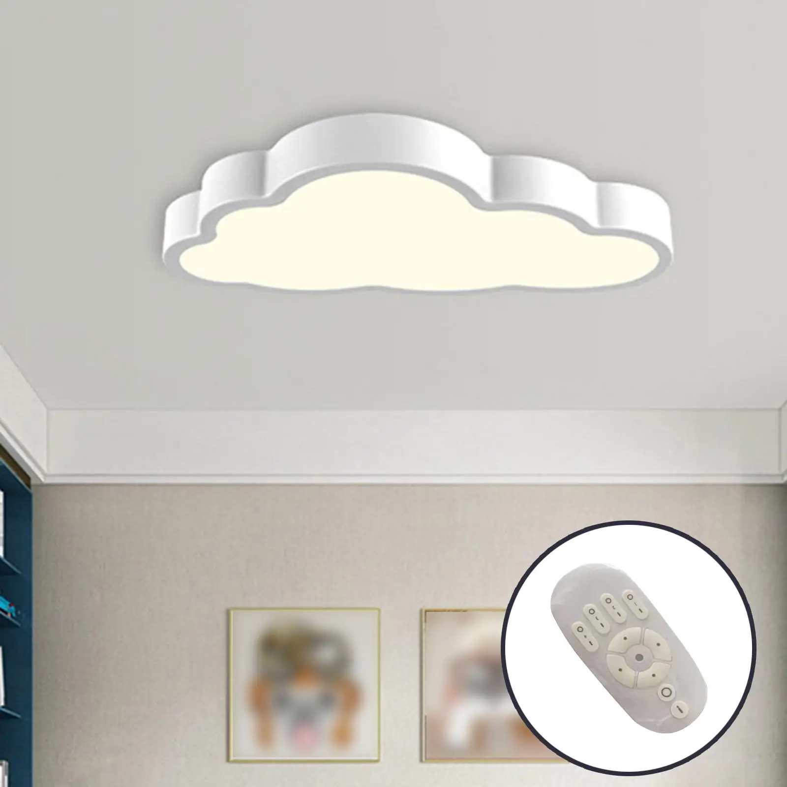 

Dimmable Cloud Ceiling Lights with Remote Creative Cartoon Ceiling Lighting Fixture for Living Room Ceiling Dining Room Bedroom