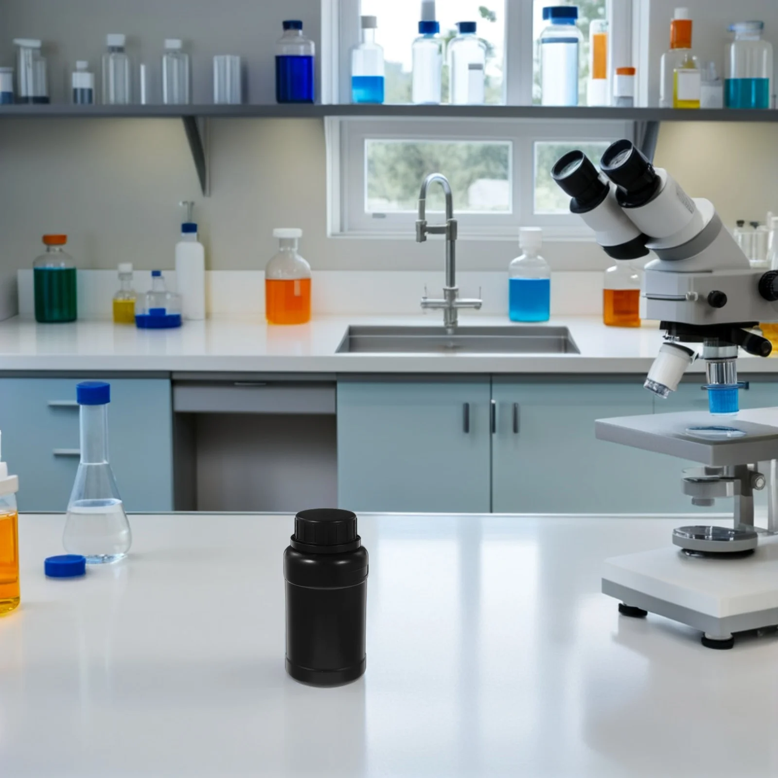 12 قطعة زجاجات كاشف بلاستيكية للمختبر 250 مللي واسعة الفم مانعة للتسرب غطاء برغي حاويات تخزين عينة قابلة لإعادة الاستخدام الاستغناء #4