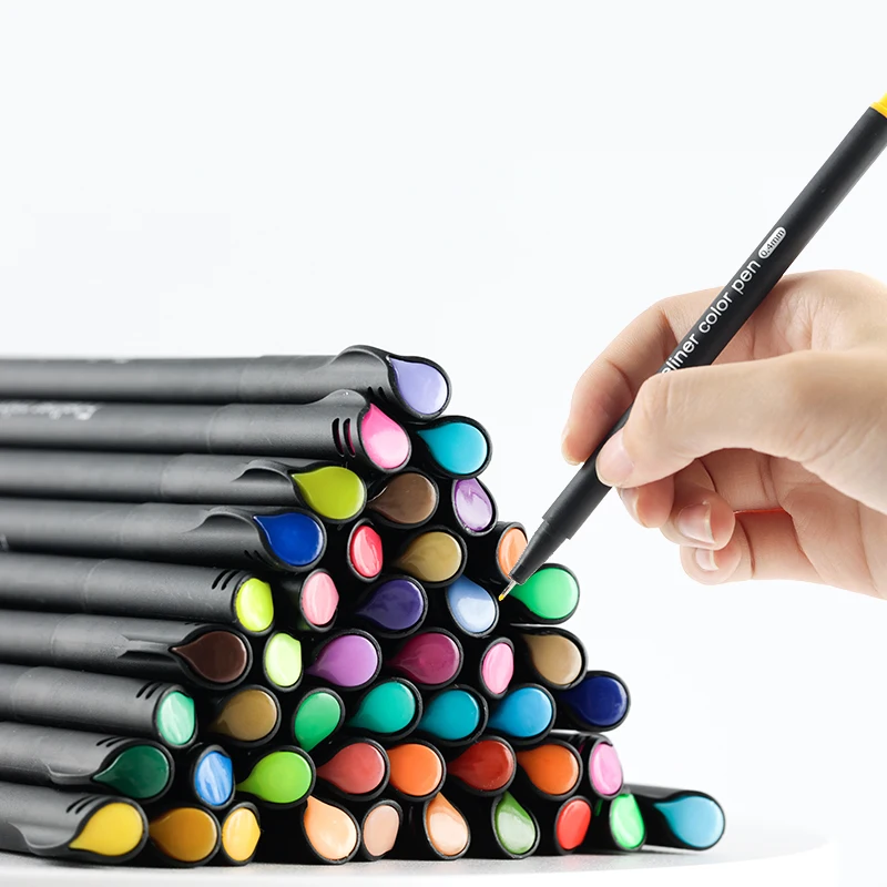 12/24/36/48/60/100Color Fine Point Pens Fineliner Color Art Sketching Markers School Supplies Office Stationery Manga Watercolor