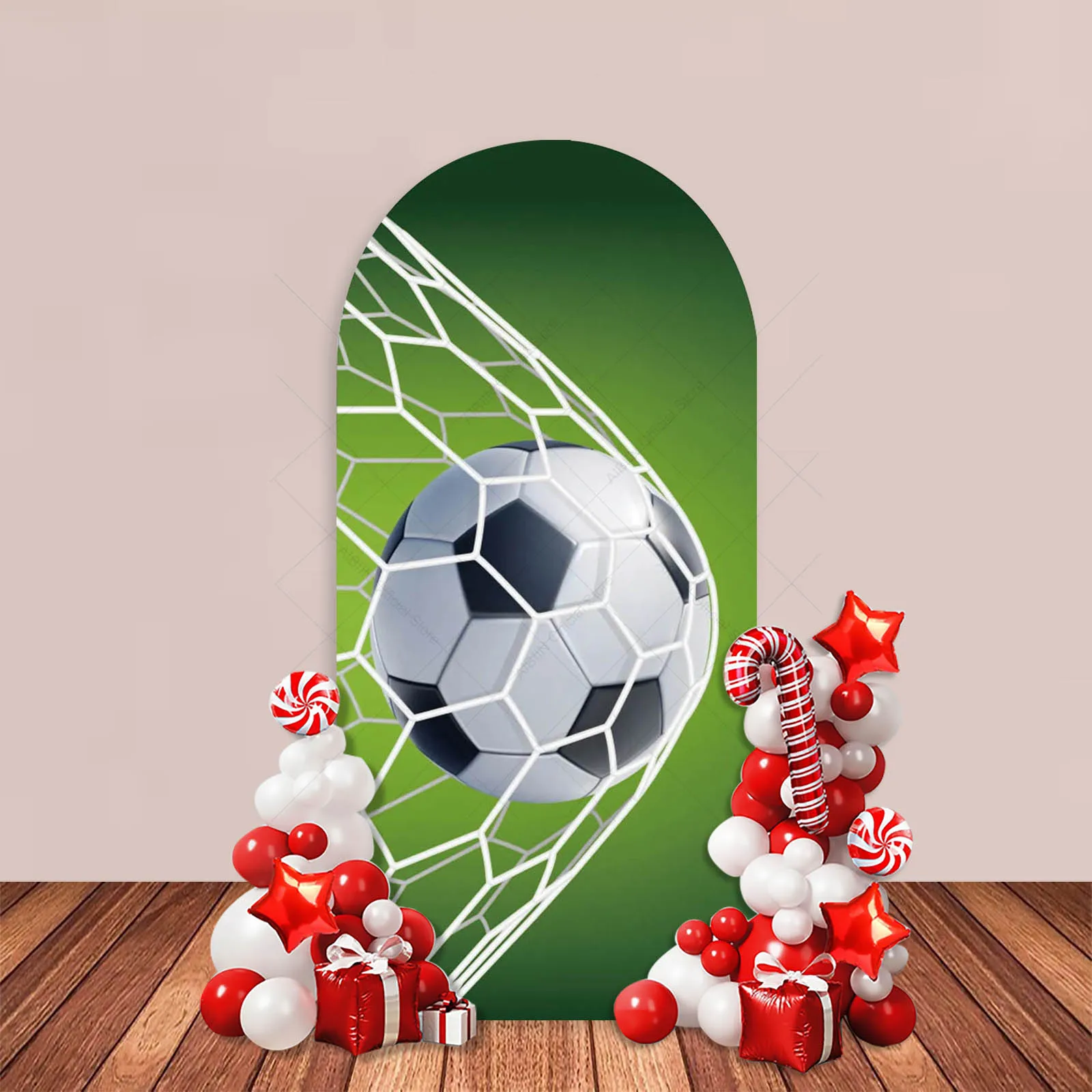 Football Birthday Arch Backdrop Decor Goal Moment Sports Stars Soccer Kids Boy Cake Smash Party Decor Photography Background