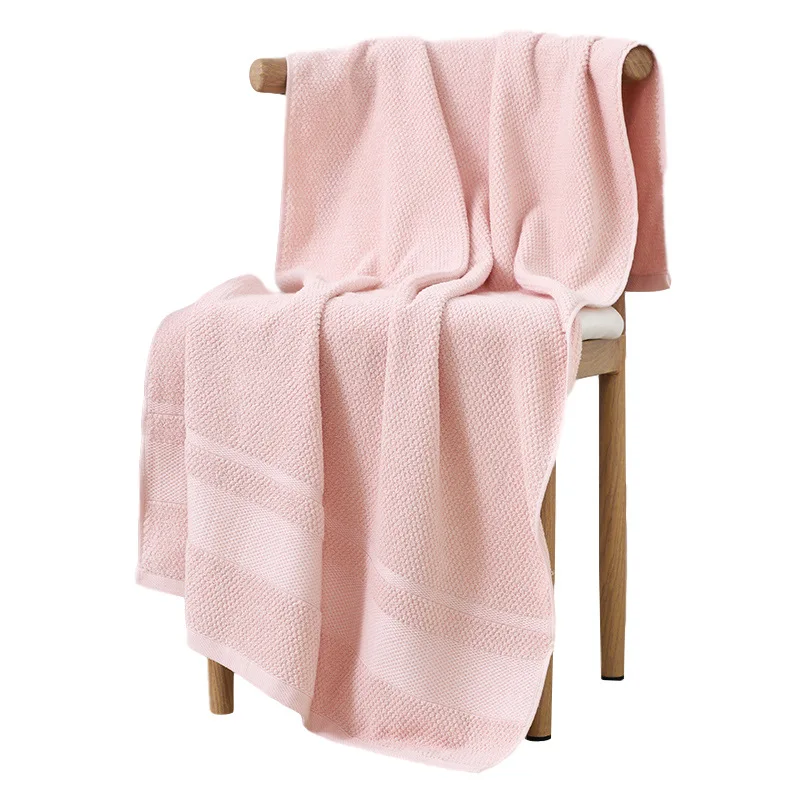 Cotton bath towel, bath wrap, household couple, soft and absorbent adult beach towel, not easy to shed wool, gauze bath towel