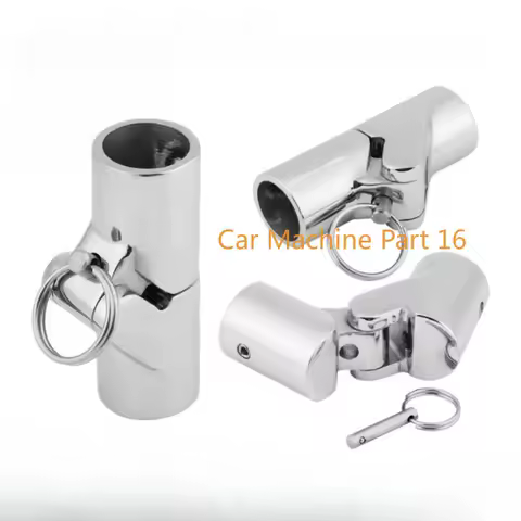 Marine Stainless Steel Folding Swivel Coupling Tube Pipe Connector Boat Deck Hinge Mount Connector Boat Hardware Fitting 1pc