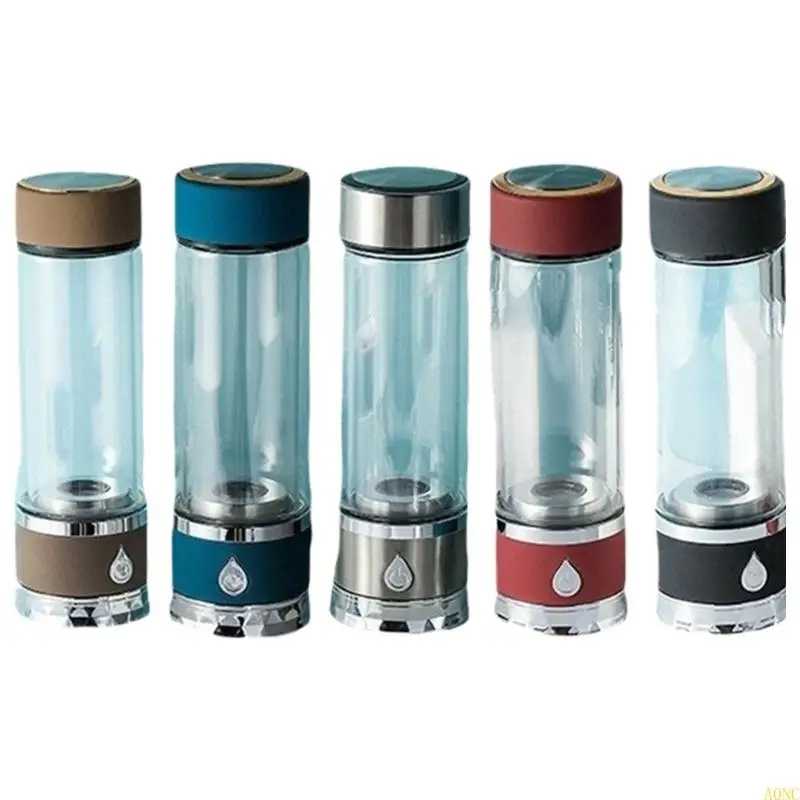 

A0NC 350ml Portable Hydrogens Water Generator USB Rechargeable Travel Water Bottle