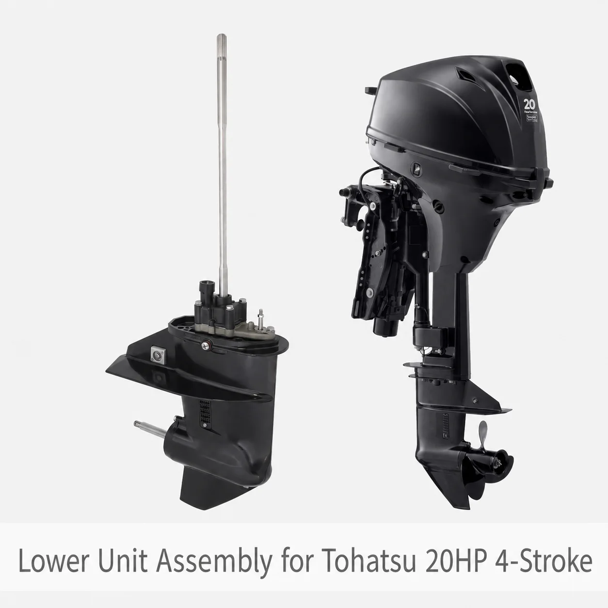 Lower Unit Gearcase Assembly Compatible with Selected Tohatsu Outboard Motor Models